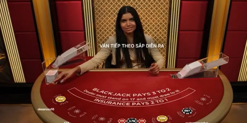 Một ván xì dách tại sảnh game của nhà cái