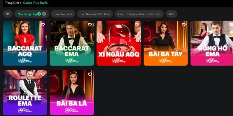 Sảnh AG chuyên nghiệp và đẳng cấp thượng lưu